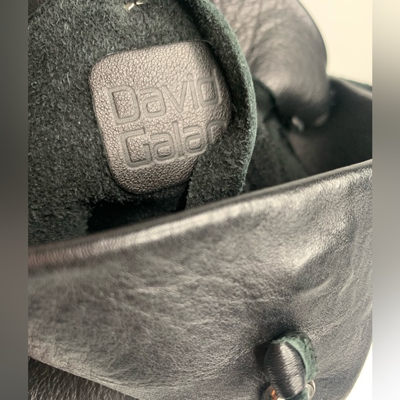 DAVID GALEN WOMENS SCRUNCHED LEATHER SHOULDER BAG PURSE WITH BLING - Picture 13 of 14